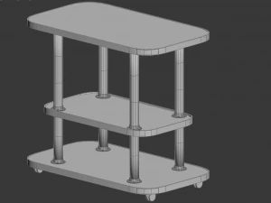 compact version of the shelf and table 3D Model