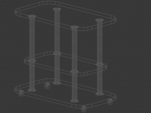 compact version of the shelf and table 3D 模型
