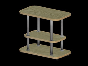 compact version of the shelf and table 3D 模型