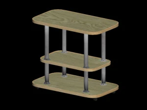 compact version of the shelf and table 3D Model