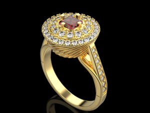 鸡尾酒戒指 3D 打印模型