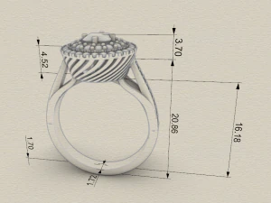Cocktail ring 3D Print Model