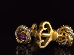Earring Pusset 3D Print Model