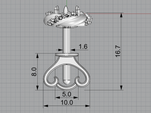 Earring Pusset 3Dプリントモデル