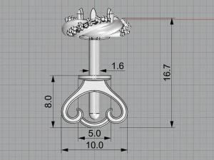 Earring Pusset 3D Print Model