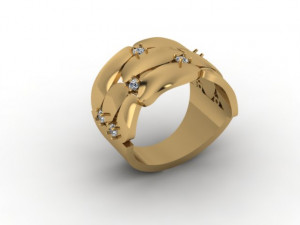 ring with gems 3D 模型