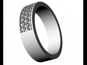 ring with 69 diamonds 3D Model