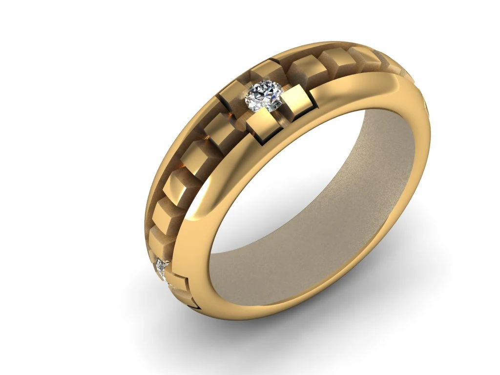 ring with gems 3D Model .c4d .max .obj .3ds .fbx .stl .blend 