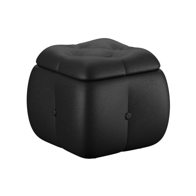 Rectangular leather pouffe 3D Model .c4d .max .obj .3ds .fbx .stl .blend 