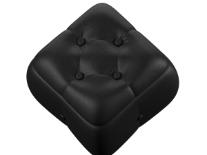 Rectangular leather pouffe 3D Model