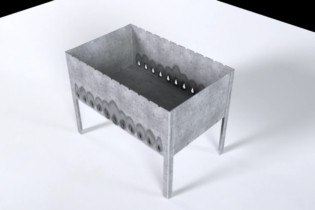 simple barbecue 3D Model .c4d .max .obj .3ds .fbx .stl .blend 