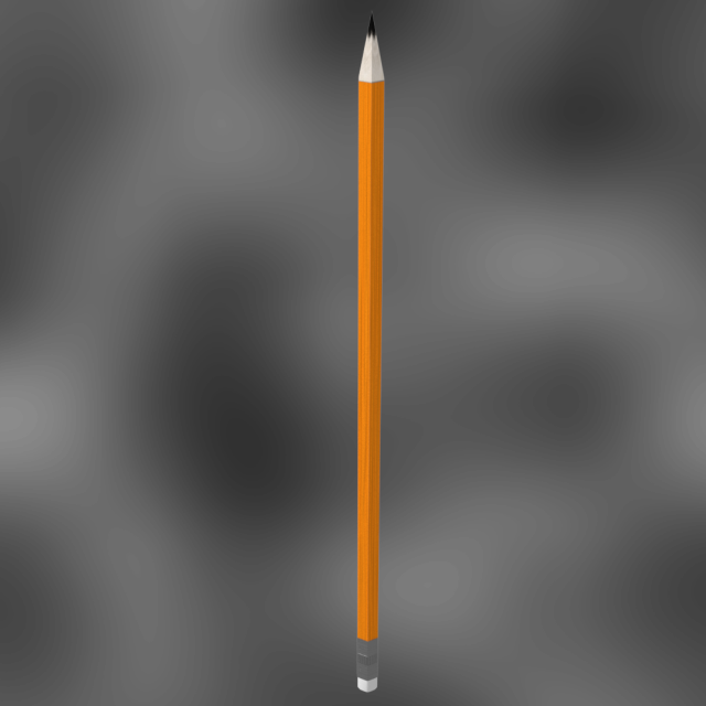 simple pencil 3D Model .c4d .max .obj .3ds .fbx .stl .blend 
