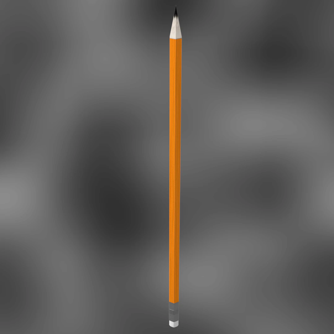 simple pencil 3D Model .c4d .max .obj .3ds .fbx .stl .blend