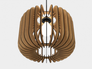 ceiling light lamp 3d print and laser cut files model 2 Modello di stampa 3D