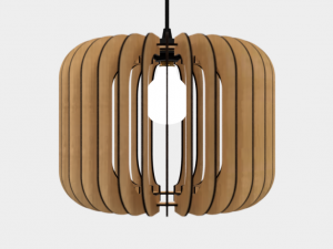 ceiling light lamp 3d print and laser cut files model 2 Modello di stampa 3D