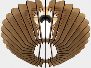 ceiling light lamp 3d print and laser cut files model 4 3D Baskı Modeli