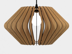 ceiling light lamp 3d print and laser cut files model 4 3D Baskı Modeli