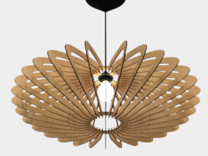 ceiling light lamp 3d print and laser cut files model 5 3Dプリントモデル