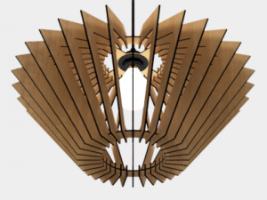ceiling light lamp 3d print and laser cut files model 6 3D Принт Модель