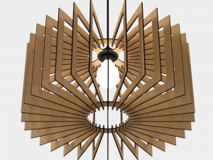 ceiling light lamp 3d print and laser cut files model 7 Modelo de Impressão 3D