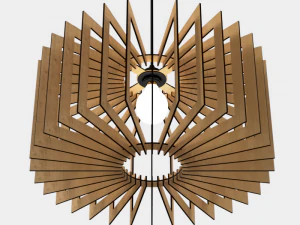ceiling light lamp 3d print and laser cut files model 7 3D Print Model