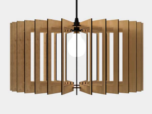 ceiling light lamp 3d print and laser cut files model 7 3D Print Model