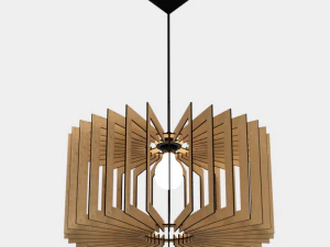 ceiling light lamp 3d print and laser cut files model 7 3D Print Model