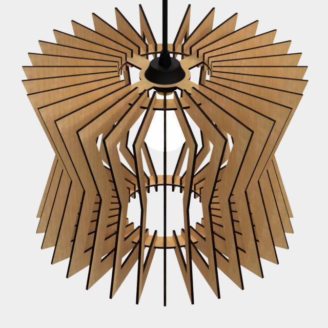 ceiling light lamp 3d print and laser cut files model 8 3D Baskı Modeli .c4d .max .obj .3ds .fbx .stl .blend 