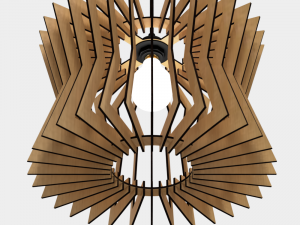 ceiling light lamp 3d print and laser cut files model 8 3D Baskı Modeli