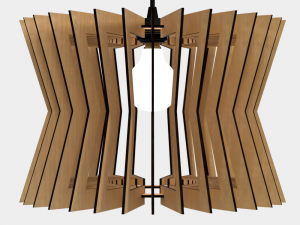 ceiling light lamp 3d print and laser cut files model 8 3D Baskı Modeli