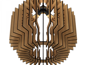 ceiling light lamp 3d print and laser cut files model 9 3D Baskı Modeli