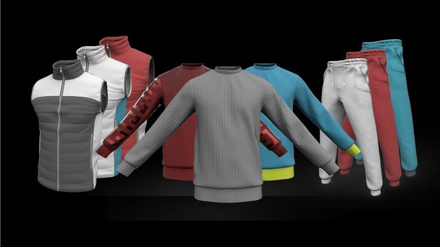 Animation Ready Clothes Collection 1 Modèle 3D .c4d .max .obj .3ds .fbx .stl .blend 