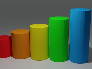 multicolored columns 3D Model