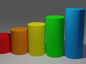 multicolored columns Model 3D