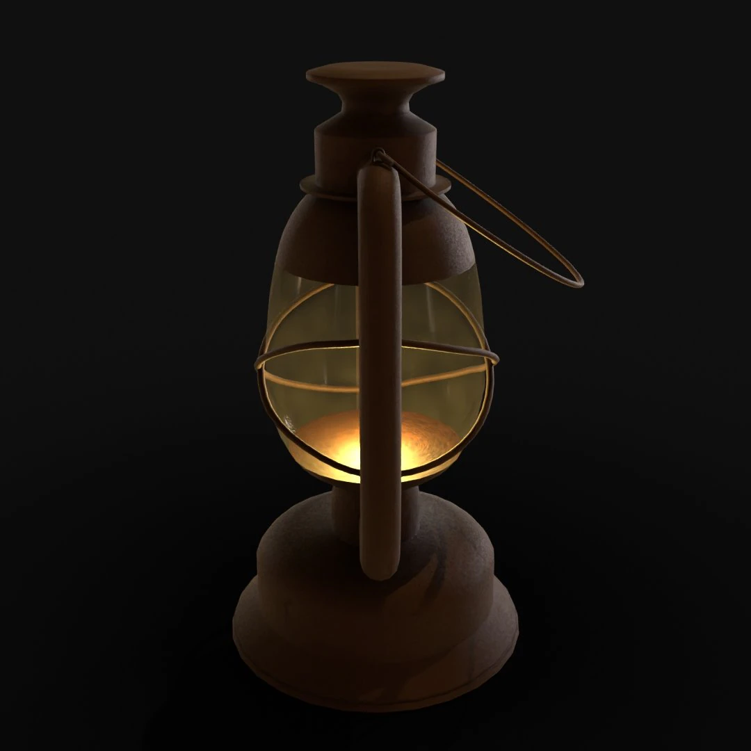 lantern rigged low poly 3D Model .c4d .max .obj .3ds .fbx .stl .blend 