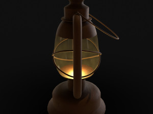 lantern rigged low poly 3D Model