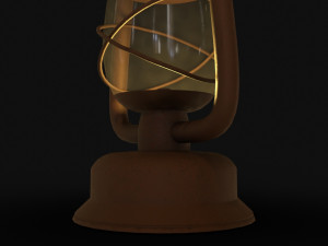 lantern rigged low poly 3D Model