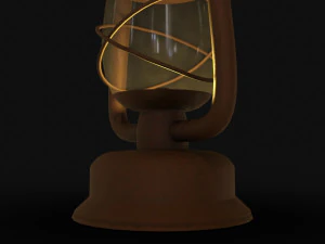 lantern rigged low poly 3D Model