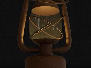 lantern rigged low poly 3D Model