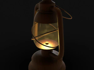 lantern rigged low poly 3D Model