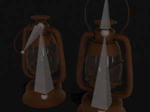 lantern rigged low poly 3D Model