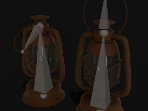 lantern rigged low poly 3D Model