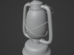 lantern rigged low poly 3D Model