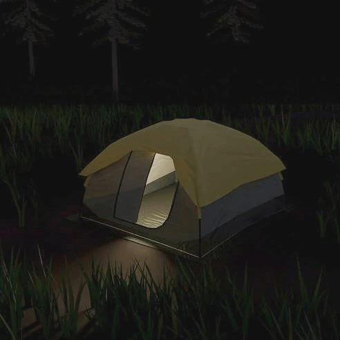 dome tent low-poly 3D Model .c4d .max .obj .3ds .fbx .stl .blend 