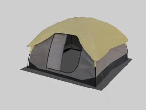 dome tent low-poly 3D-Modell