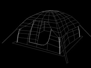 dome tent low-poly 3D-Modell