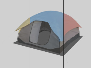dome tent low-poly 3D-Modell