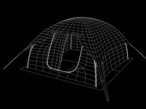 dome tent low-poly 3D-Modell
