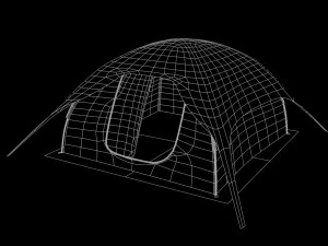 dome tent low-poly 3D Model