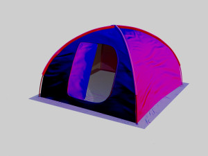 dome tent low-poly 3D-Modell
